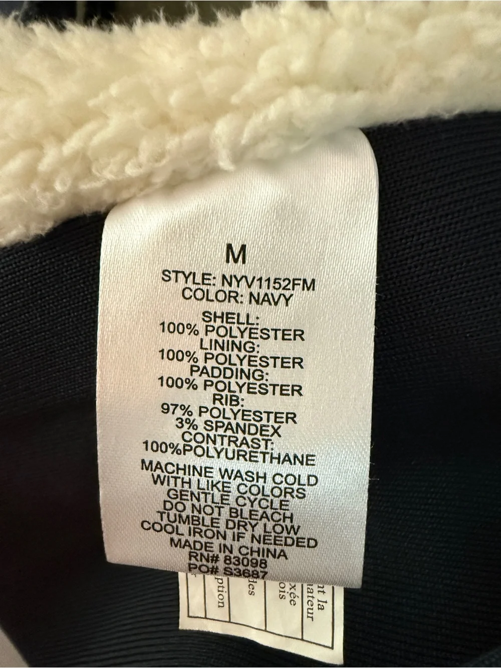 Cavalini Quilted Navy Sherpa-Trim Vest